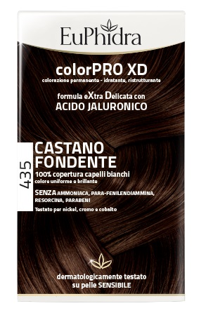 EUPHIDRA COLORPRO XD 435 CASTANO FONDENTE GEL COLORANTE CAPELLI IN FLACONE + ATTIVANTE + BALSAMO + GUANTI - Farmavicinoate