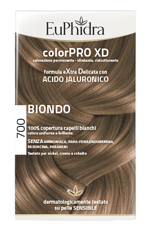 EUPHIDRA COLORPRO XD 700 BIONDO GEL COLORANTE CAPELLI IN FLACONE + ATTIVANTE + BALSAMO + GUANTI - Farmavicinoate
