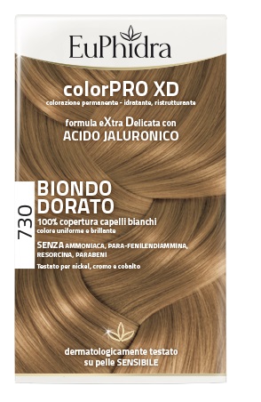 EUPHIDRA COLORPRO XD 730 BIONDO DORATO GEL COLORANTE CAPELLI IN FLACONE + ATTIVANTE + BALSAMO + GUANTI - Farmavicinoate