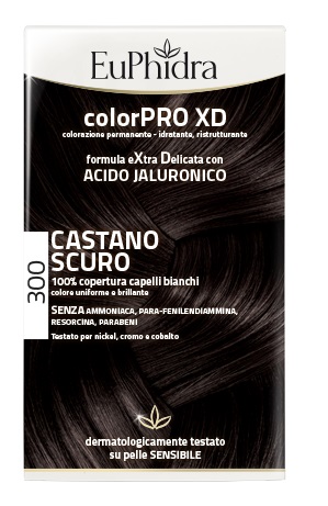 EUPHIDRA COLORPRO XD 300 CASTANO SCURO GEL COLORANTE CAPELLI IN FLACONE + ATTIVANTE + BALSAMO + GUANTI - Farmavicinoate