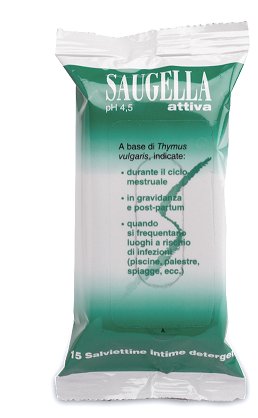 SAUGELLA ATTIVA SALVIETTINE 15 BUSTINE - Farmavicinoate