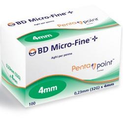 AGO PER PENNA DA INSULINA BD MICROFINE PENTAPOINT GAUGE 32 4 MM 100 PEZZI - Farmavicinoate