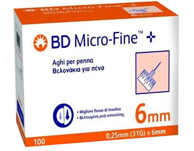 AGO PER PENNA DA INSULINA BD MICROFINE GAUGE 31 6MM 100 PEZZI - Farmavicinoate