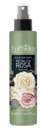 EUPHIDRA ACQUA PROFUMATA ROSA IN FLACONE CON ETICHETTA POMPA SPRAY - Farmavicinoate