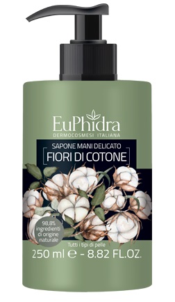 EUPHIDRA SAPONE LIQUIDO MANI COTONE IN FLACONE CON ETICHETTA DISPENSER - Farmavicinoate