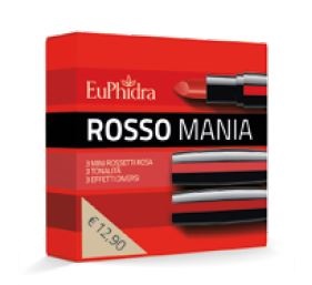 EUPHIDRA ROSSO MANIA 3 MINI ROSSETTI TONO ROSSO - Farmavicinoate