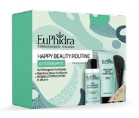 EUPHIDRA HAPPY BEAUTY ROUTINE DETOSSIFICANTE 1 MASCHERA PURIFICANTE CON PENNELLO + 1 GEL PURIFICANTE 100 ML - Farmavicinoate
