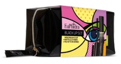 EUPHIDRA BLACK UP SET MASCARA + MATITA OCCHI NERA + POCHETTE OMAGGIO - Farmavicinoate