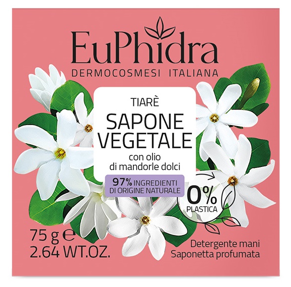 EUPHIDRA SAPONETTA VEGETALE TIARE' 75 G - Farmavicinoate