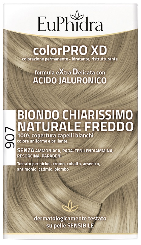 EUPHIDRA COLORPRO XD 907 BIONDO CHIARO MOGANO NATURALE F COLORE + ATTIVANTE + BALSAMO + CUFFIA + GUANTI - Farmavicinoate