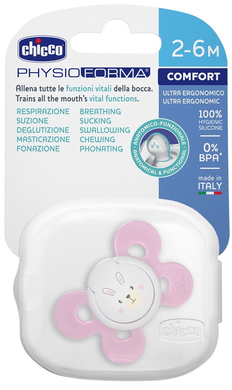 CHICCO SUCCHIETTO COMFORT GIRL IN SILICONE 2-6 MESI 1 PEZZO - Farmavicinoate