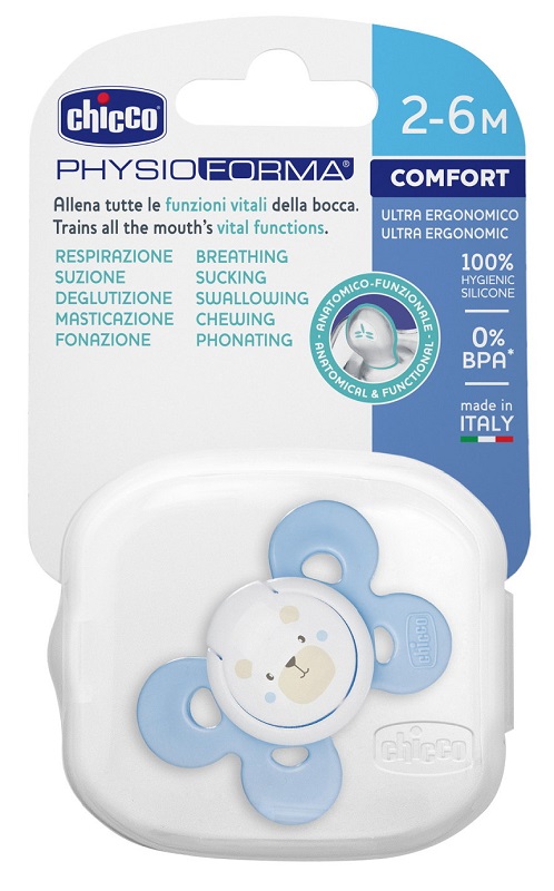 CHICCO SUCCHIETTO COMFORT BOY IN SILICONE 2-6 MESI 1 PEZZO - Farmavicinoate