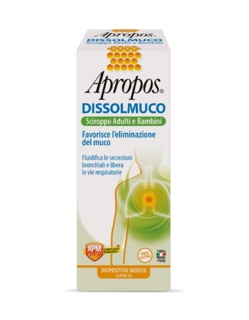 APROPOS DISSOLMUCO SCIROPPO ADULTI E BAMBINI 230 G - Farmavicinoate