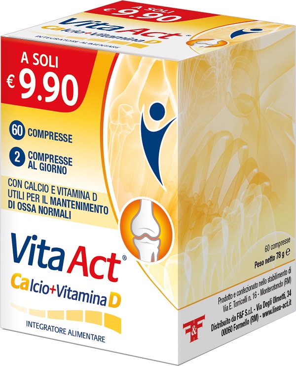 VITA ACT CALCIO + VITAMINA D 60 COMPRESSE - Farmavicinoate