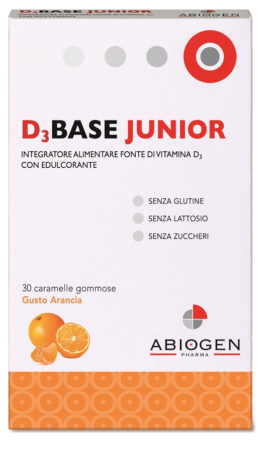 D3BASE JUNIOR 30 CARAMELLE GOMMOSE ARANCIA - Farmavicinoate