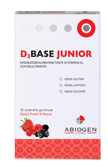 D3BASE JUNIOR 30 CARAMELLE GOMMOSE FRUTTI DI BOSCO - Farmavicinoate