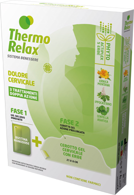 THERMORELAX PHYTO GEL DOLORE CERVICALE FASE 1 GEL SOLLIEVO IMMEDIATO E FASE 2 CEROTTO GEL CERVICALE CON ERBE 3 PEZZI - Farmavicinoate