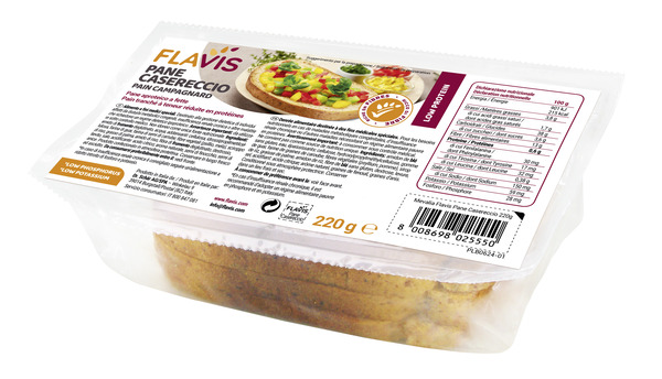 FLAVIS PANE CASERECCIO PANE APROTEICO A FETTE 220 G - Farmavicinoate