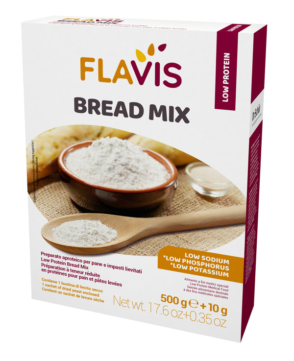 FLAVIS BREAD MIX PREPARATO PER PANE E IMPASTI LIEVITATI APROTEICI 500 G - Farmavicinoate
