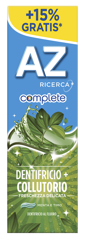 AZ COMPLETE DENTIFRICIO + COLLUTORIO FRESCHEZZA DELICATA 75 ML - Farmavicinoate