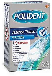 POLIDENT AZIONE TOTALE 66 COMPRESSE PULITORE PER PROTESI QUOTIDIANO - Farmavicinoate