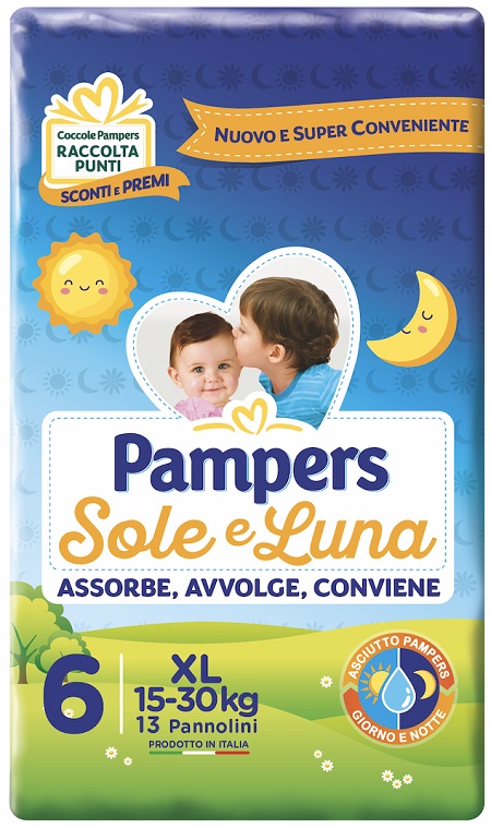 PAMPERS SOLE E LUNA XL 13 PEZZI - Farmavicinoate