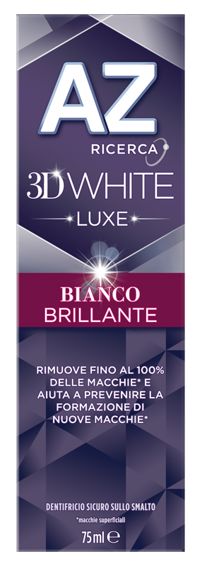 AZ 3D WHITE LUXE BIANCO BRILLANTE DENTIFRICIO 75 ML - Farmavicinoate