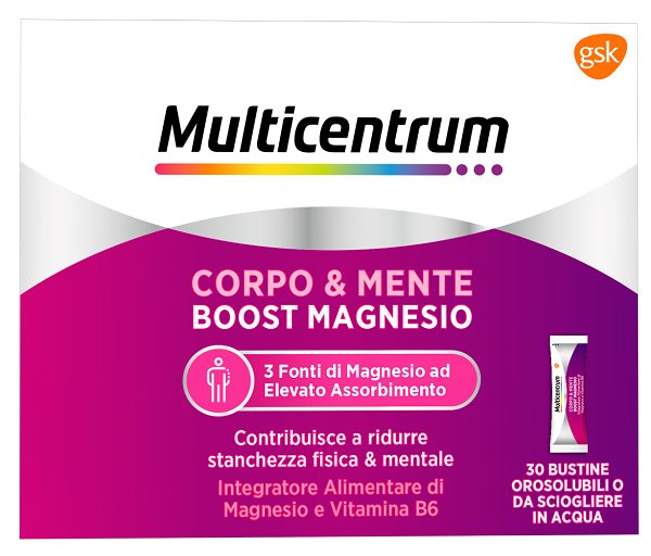 MULTICENTRUM BOOST MAGNESIO 30 BUSTINE - Farmavicinoate