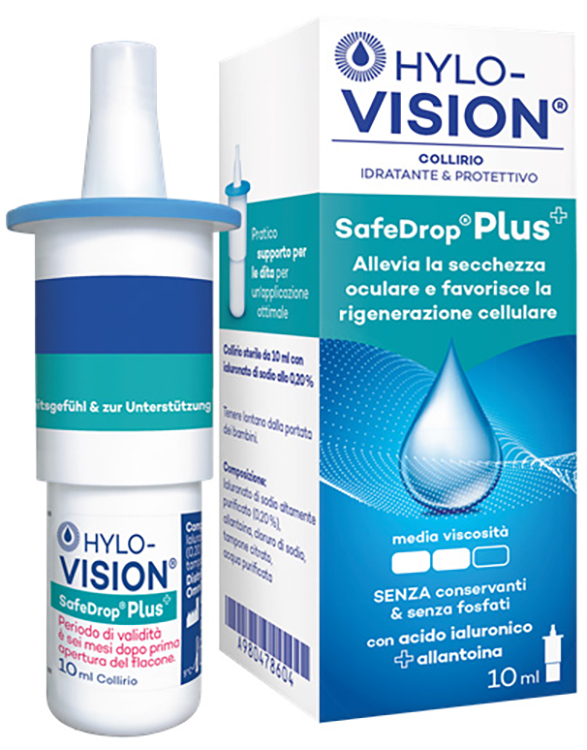 HYLOVISION SAFE DROP PLUS COLLIRIO IDRATANTE E PROTETTIVO 10 ML - Farmavicinoate