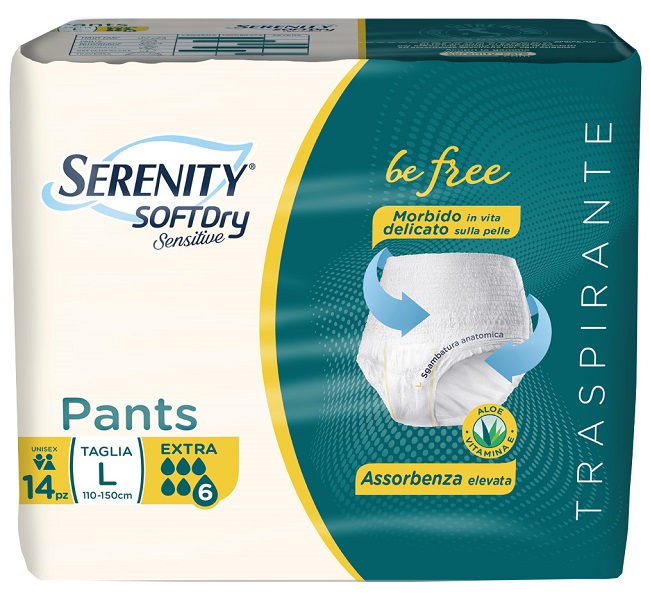 SERENITY PANTS SD SENSITIVE BE FREE EXTRA L 14 PEZZI - Farmavicinoate