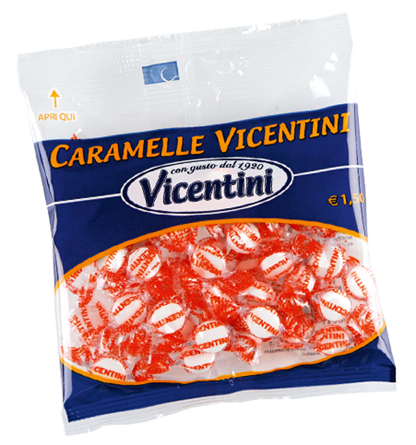 VICENTINI MINI SENZA/ZUCCHERO ARANCIA 50 G - Farmavicinoate