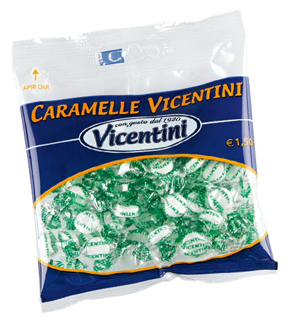 VICENTINI MINI SENZA/ZUCCHERO MENTA BALSAMICA 50 G - Farmavicinoate