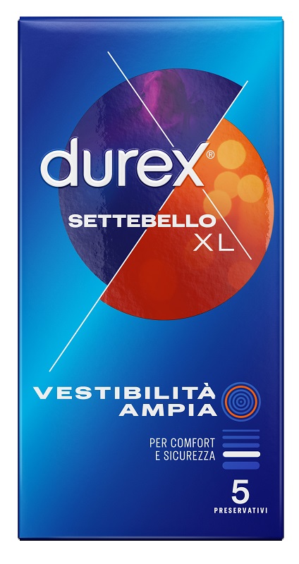 PROFILATTICO DUREX SETTEBELLO XL 5 PEZZI - Farmavicinoate