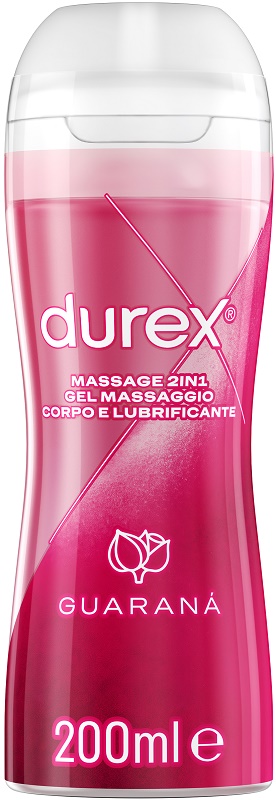 DUREX MASSAGE 2 IN 1 GEL MASSAGGIO CORPO E LUBRIFICANTE GUARANA' 200 ML - Farmavicinoate